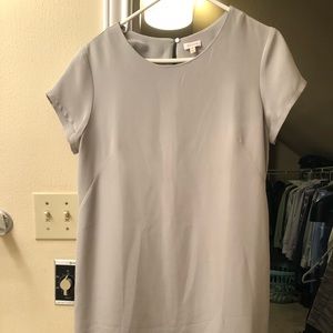Light Grey Cuyana Silk Dress